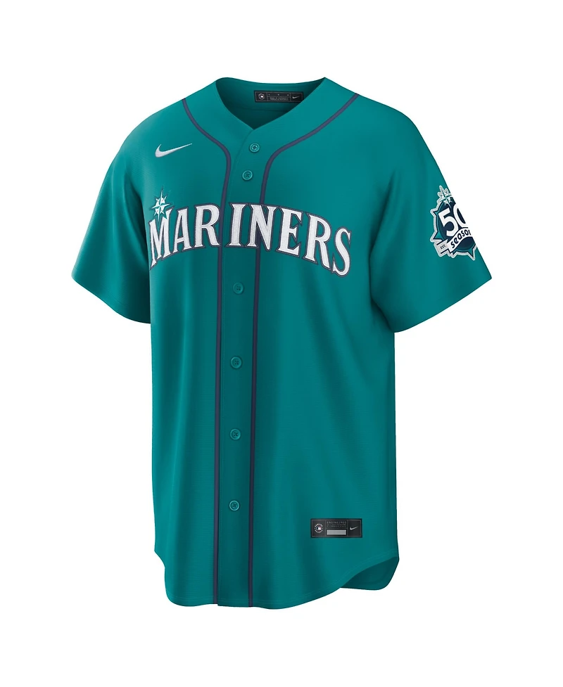 Nike Men's Cal Raleigh Teal Seattle Mariners Alternate 50th Season Patch Stadium Jersey