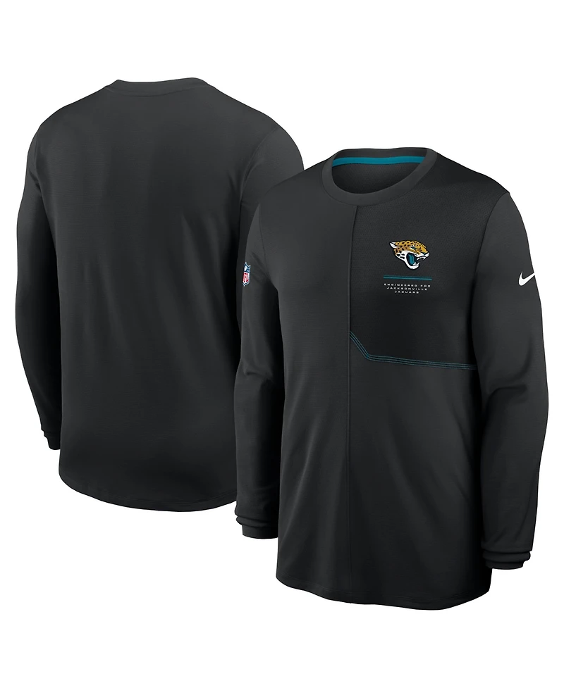 Nike Men's Black Jacksonville Jaguars Sideline Coaches Uv Dri-fit Long Sleeve Shirt