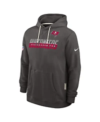 Nike Men's Pewter Tampa Bay Buccaneers Sideline Standard Issue Dri-fit Hoodie
