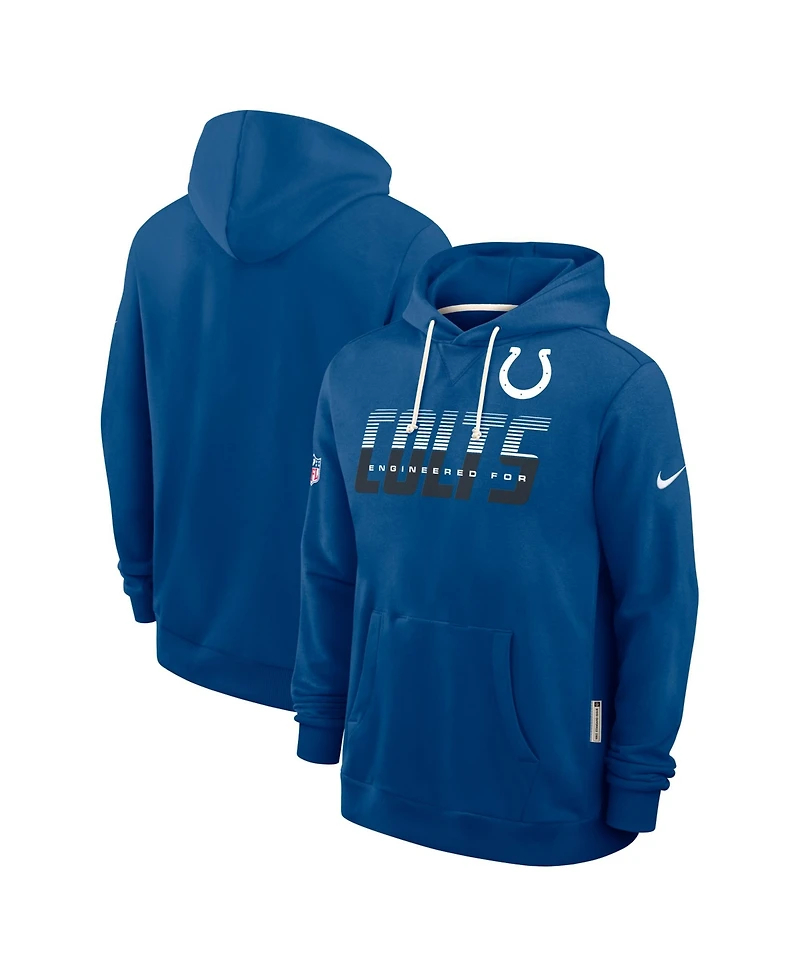 Nike Men's Royal Indianapolis Colts Sideline Standard Issue Dri-fit Hoodie