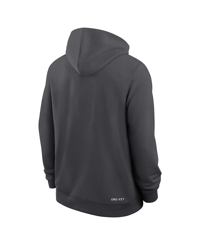 Nike Men's Anthracite Alabama Crimson Tide 2026 Sideline Standard Issue Dri-fit Full-Zip Hoodie