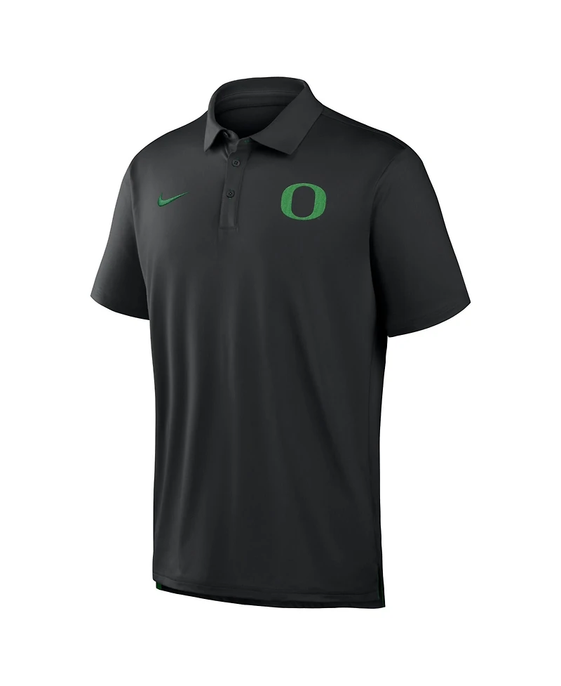 Nike Men's Black Oregon Ducks 2026 Sideline Tour Dri-fit Polo Shirt