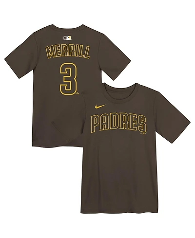 Nike Preschool Jackson Merrill Brown San Diego Padres Name & Number T-Shirt