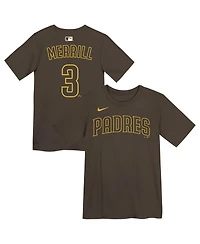 Nike Preschool Jackson Merrill Brown San Diego Padres Name & Number T-Shirt