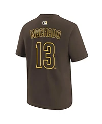 Nike Big Boys and Girls Manny Machado Brown San Diego Padres Name & Number T-Shirt