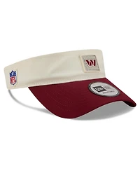 New Era Men's Cream/Burgundy Washington Commanders 2026 Nfl Training Camp Adjustable Visor Hat