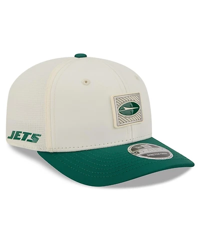 New Era Men's Cream/Green New York Jets 2026 Nfl Training Camp 9SEVENTY Adjustable Hat