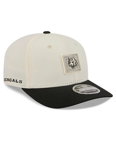 New Era Men's Cream/Black Cincinnati Bengals 2026 Nfl Training Camp 9SEVENTY Adjustable Hat