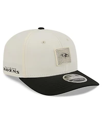New Era Men's Cream/Black Baltimore Ravens 2026 Nfl Training Camp 9SEVENTY Adjustable Hat