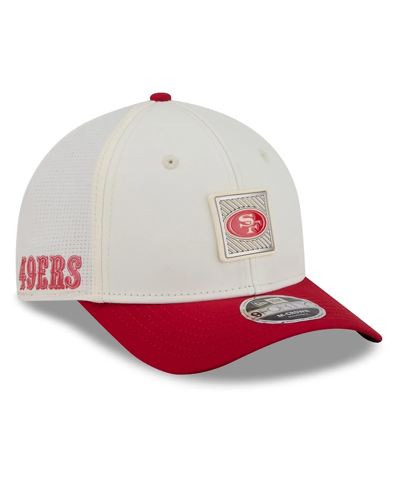 New Era Men's Cream/Scarlet San Francisco 49ers 2026 Nfl Training Camp 9FORTY Adjustable Hat