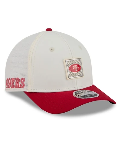 New Era Men's Cream/Scarlet San Francisco 49ers 2026 Nfl Training Camp 9FORTY Adjustable Hat