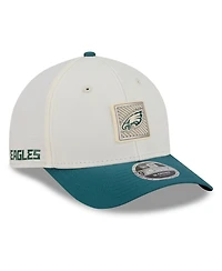 New Era Men's Cream/Midnight Green Philadelphia Eagles 2026 Nfl Training Camp 9FORTY Adjustable Hat