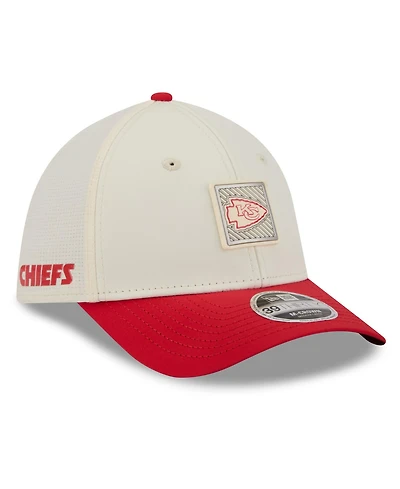 New Era Men's Cream/Red Kansas City Chiefs 2026 Nfl Training Camp 39THIRTY Flex Hat