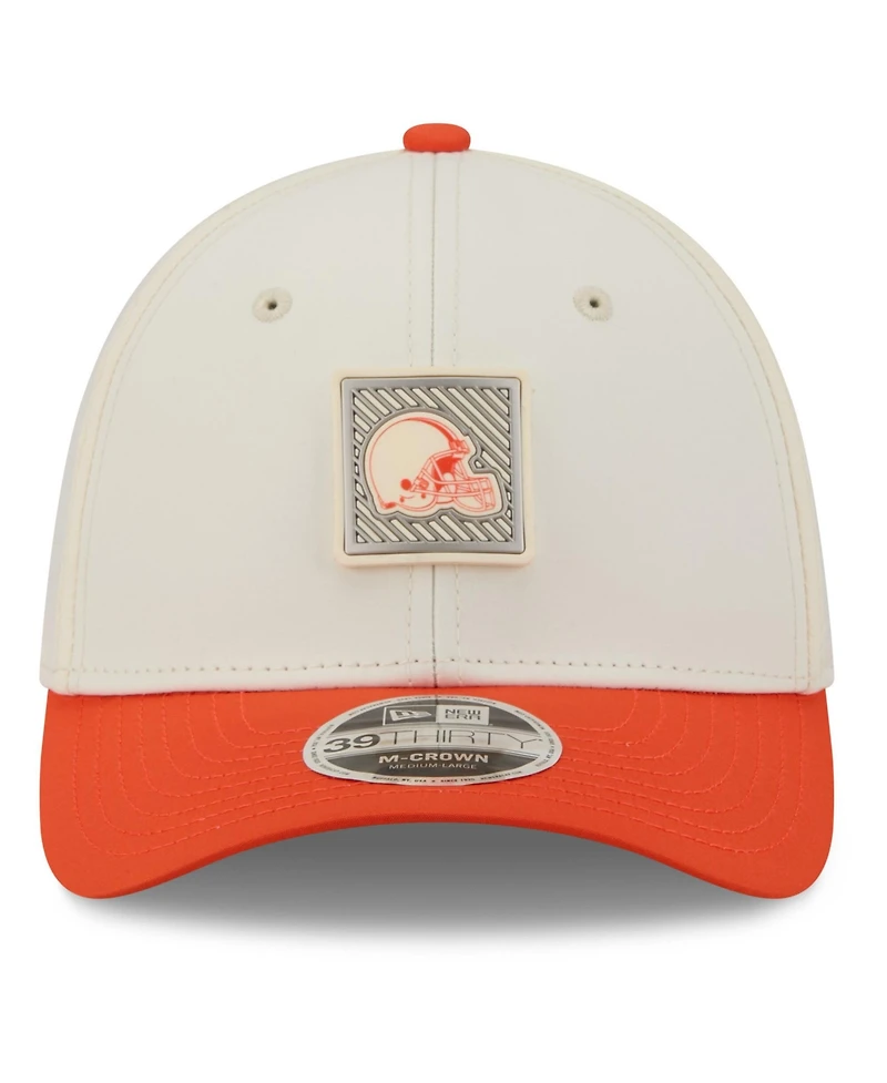 New Era Men's Cream/Orange Cleveland Browns 2026 Nfl Training Camp 39THIRTY Flex Hat