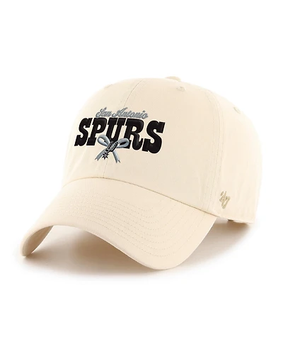 '47 Brand Women's Natural San Antonio Spurs Bow Stack Clean Up Adjustable Hat