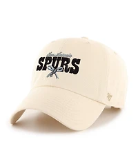 '47 Brand Women's Natural San Antonio Spurs Bow Stack Clean Up Adjustable Hat