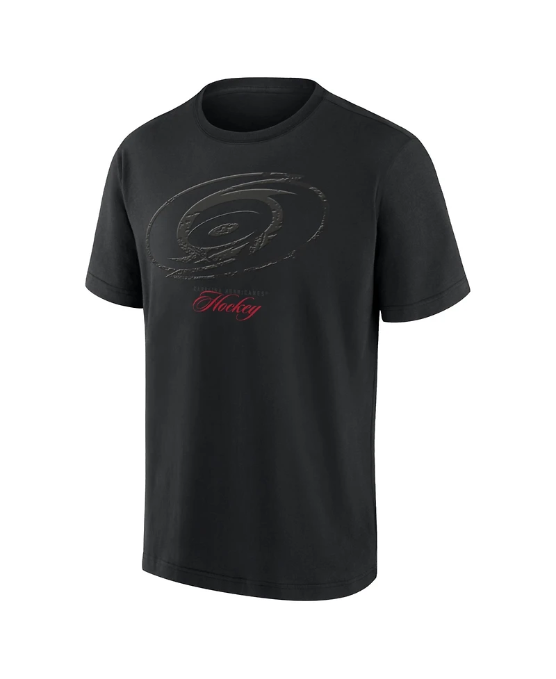 Fanatics Men's Carolina Hurricanes Blackout Heavyweight T-Shirt
