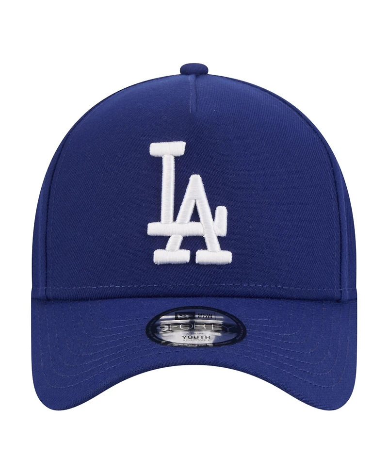New Era Big Boys and Girls Royal Los Angeles Dodgers 9FORTY A-Frame Adjustable Hat