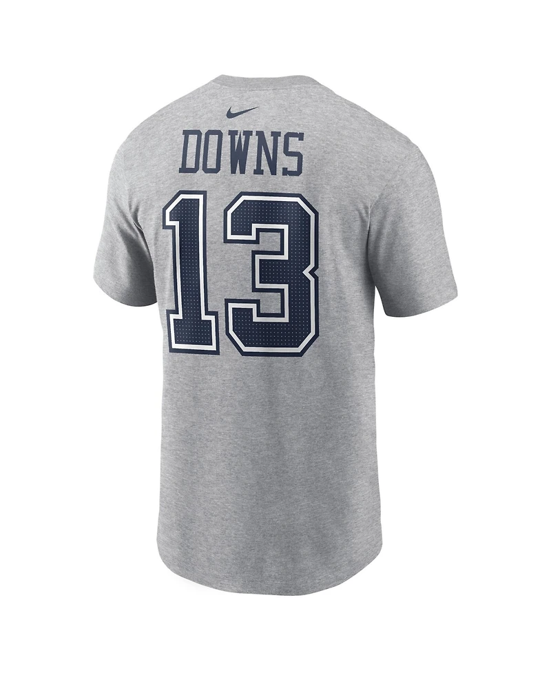 Nike Men's Caleb Downs Heather Gray Dallas Cowboys 2026 Nfl Draft Name & Number T-Shirt