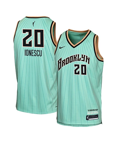 Nike Big Boys and Girls Sabrina Ionescu Mint New York Liberty Victory Rebel Edition Jersey