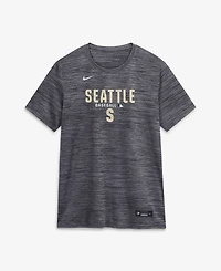 Nike Women's Black Seattle Mariners Authentic Collection Alternate Logo Velocity Dri-fit T-Shirt