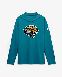 Nike Men's Teal Jacksonville Jaguars Sideline Dri-fit Long Sleeve Hooded T-Shirt