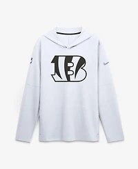 Nike Men's White Cincinnati Bengals Sideline Dri-fit Long Sleeve Hooded T-Shirt
