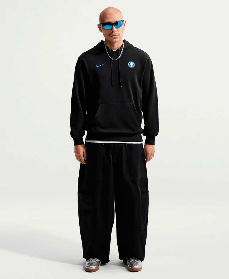 Nike Men's Black Inter Milan Club Crest Fleece Hoodie