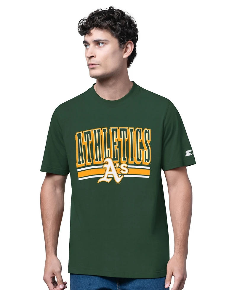 Starter Men's Heather Gray/Green Athletics Two-Pack Long Sleeve Short T-Shirt Set
