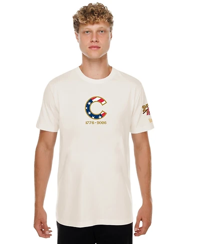 New Era Men's Cream Chicago Cubs 250th Fourth of July T-Shirt