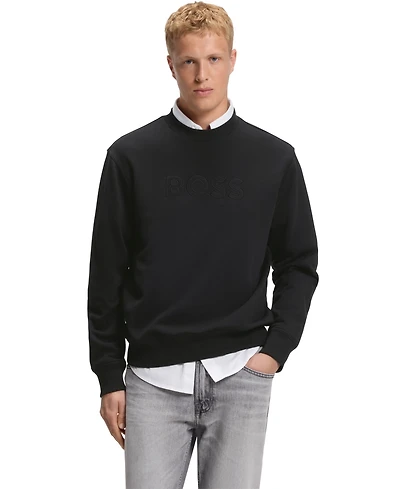 Boss by Hugo Men's Cotton Terry Relaxed-Fit Sweatshirt