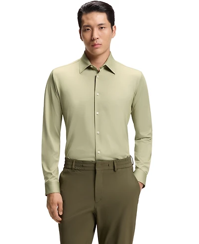 Boss by Hugo Men's Structured Performance-Stretch Slim-Fit Dress Shirt