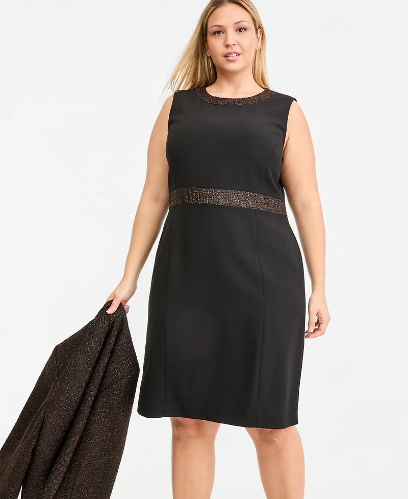 Kasper Plus Sleeveless Sheath Dress