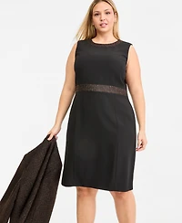 Kasper Plus Sleeveless Sheath Dress