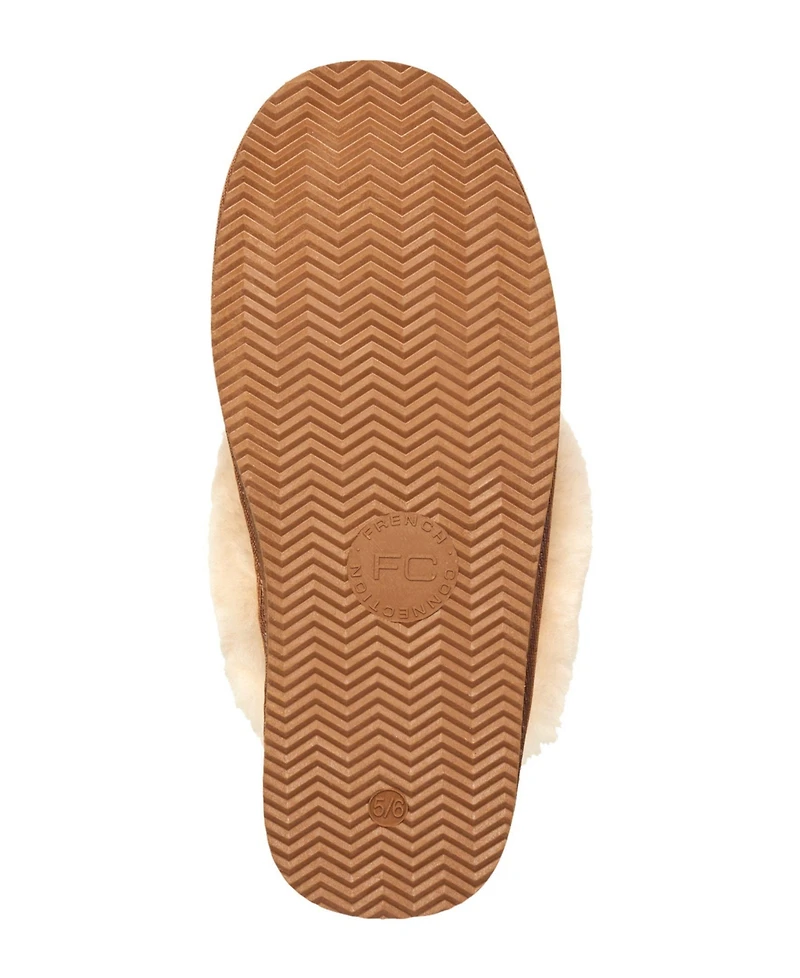 French Connection Women's Sheepskin Scuff Slate