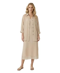 Modenaire Women's Sheer Layered Midi Dress Set