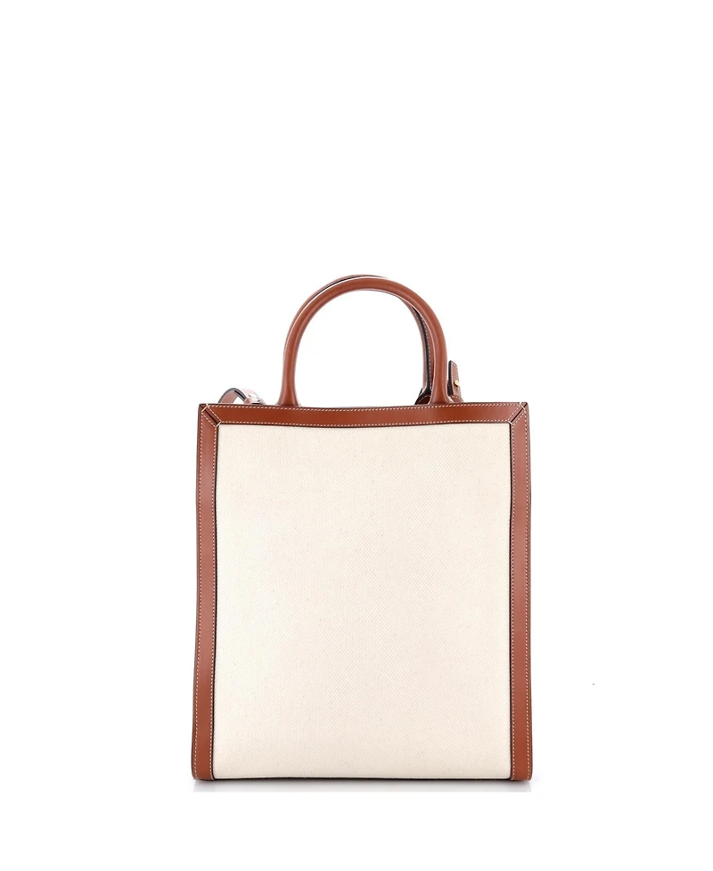 Pre-Owned Celine Small Sulky Vertical Cabas Tote Canvas with Leather