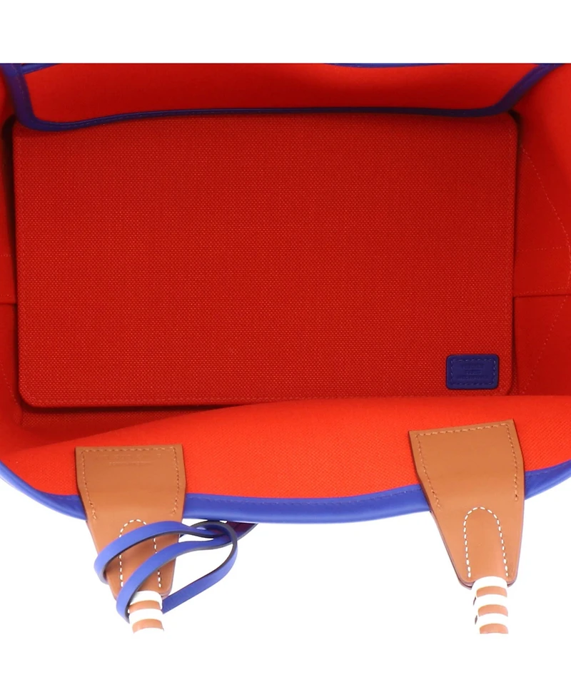 Pre-Owned HERMES 25 Sac Steeple Tote Toile with Leather