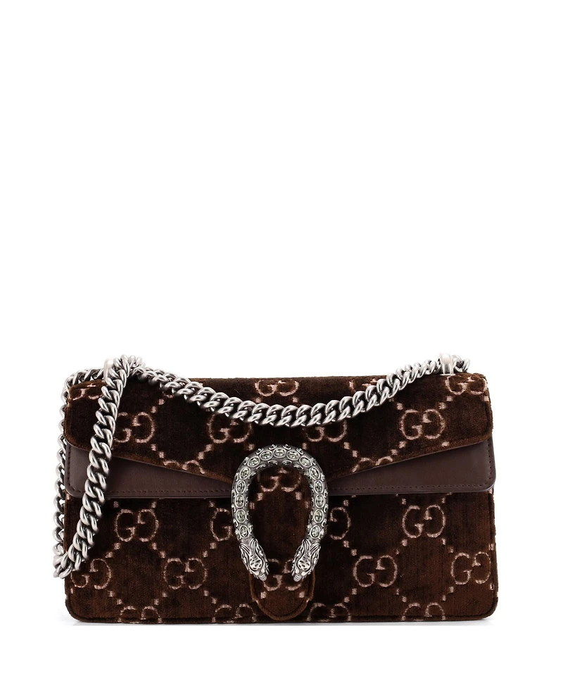 Pre-Owned Gucci Mini Dionysus Bag Gg Velvet