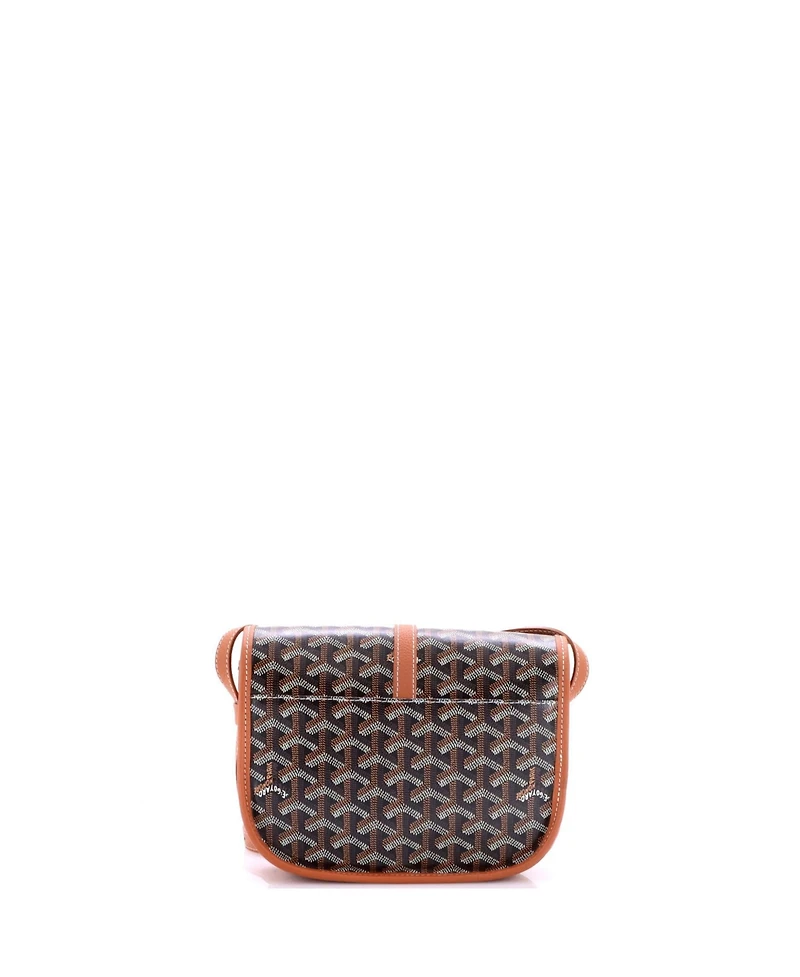 Pre-Owned Goyard Pm Belvedere Iii Messenger Bag Coated Canvas with Leather