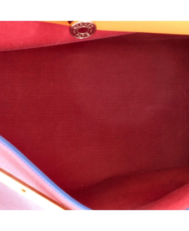 Pre-Owned HERMES Herbag Zip Leather and Toile