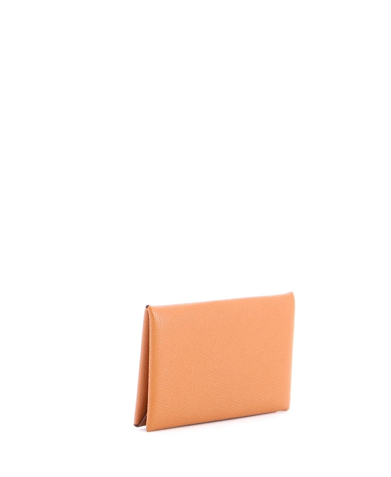 Pre-Owned HERMES Calvi Card Holder Epsom
