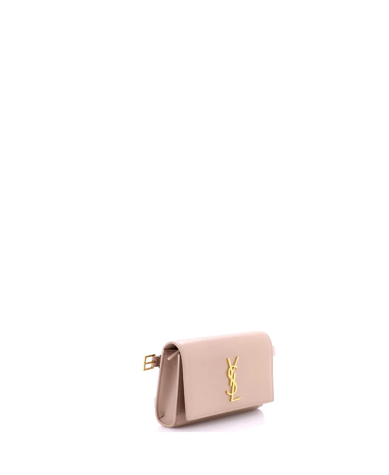 Pre-Owned Saint Laurent Mini Classic Monogram Kate Belt Bag Leather