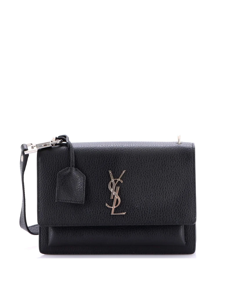 Pre-Owned Saint Laurent Medium Sunset Satchel Leather