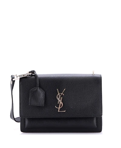 Pre-Owned Saint Laurent Medium Sunset Satchel Leather