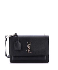 Pre-Owned Saint Laurent Medium Sunset Satchel Leather