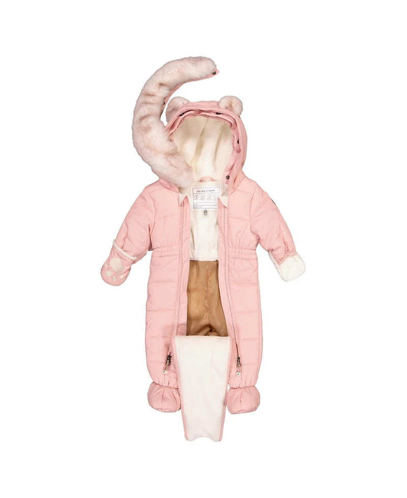 Deux par Baby Girl 3M - 18M One Piece Snowsuit for Car Seats