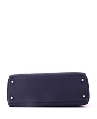 Pre-Owned HERMES Kelly 32 Handbag Blue Togo with Palladium Hardware