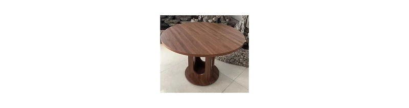homfan 47" Round Dining Table with O-Shaped Legs - Modern Mdf Kitchen Table for 4-6 People, Easy Assembly, for Dining Room Living Room