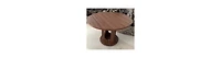 homfan 47" Round Dining Table with O-Shaped Legs - Modern Mdf Kitchen Table for 4-6 People, Easy Assembly, for Dining Room Living Room
